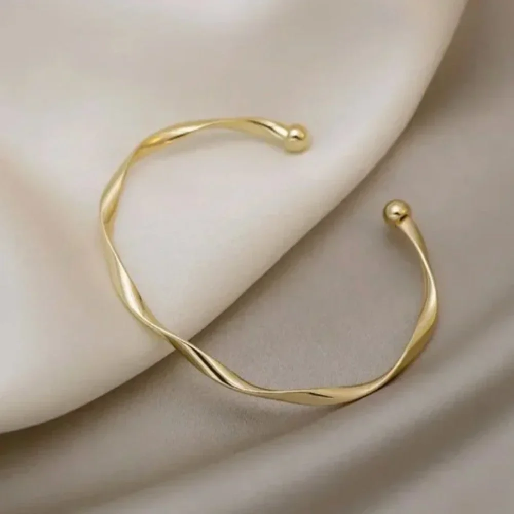 Anthro Gold Bangle Bracelet
